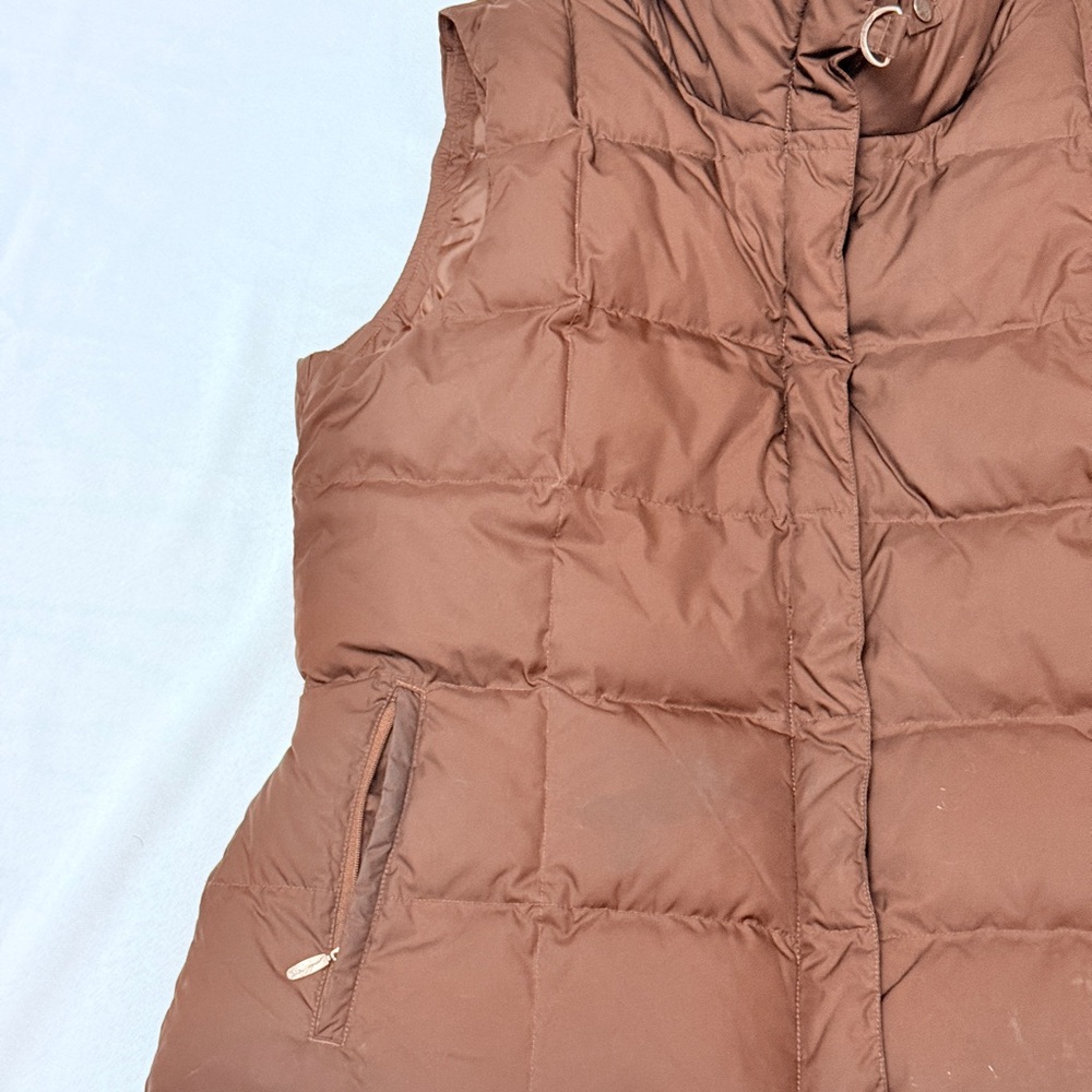 Eddie Bauer Chocolate Brown Puffer Vest - Picture 2 of 9